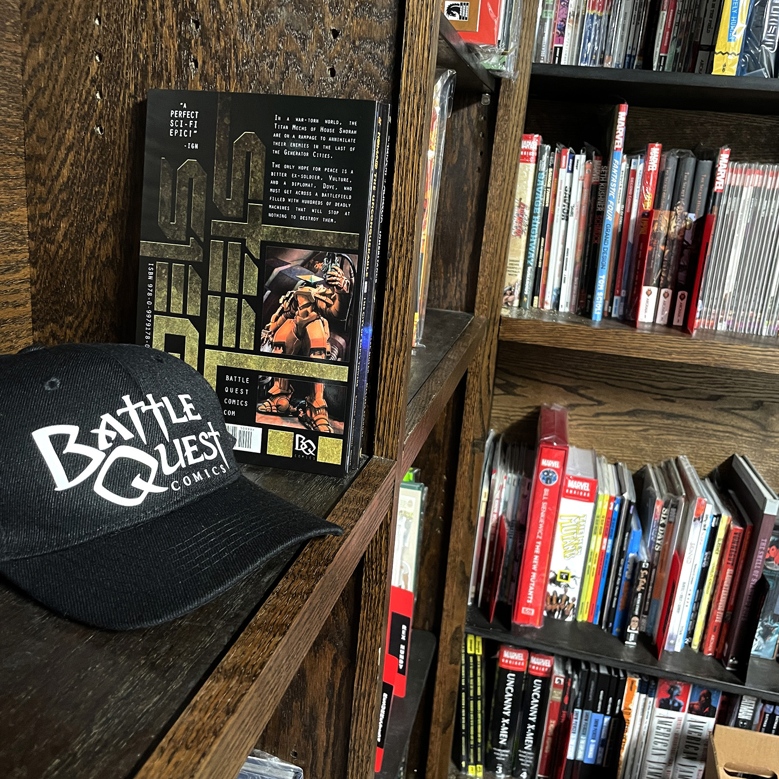 Battle Quest Black Baseball Hat - Image 4
